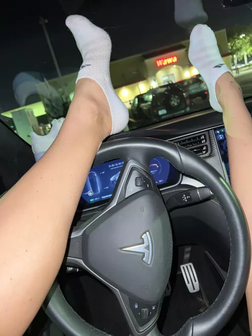 My feet in your face in my car? How does that sound?