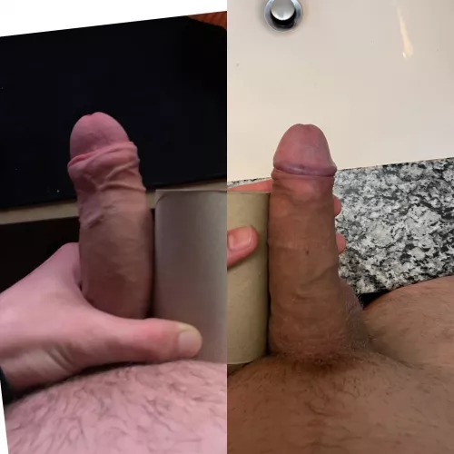 My hard cock is exactly the same size as rust-85‘s softie. I feel so small.