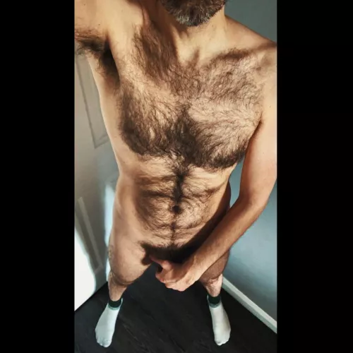 Naked 'cept for socks. Is that a thing?