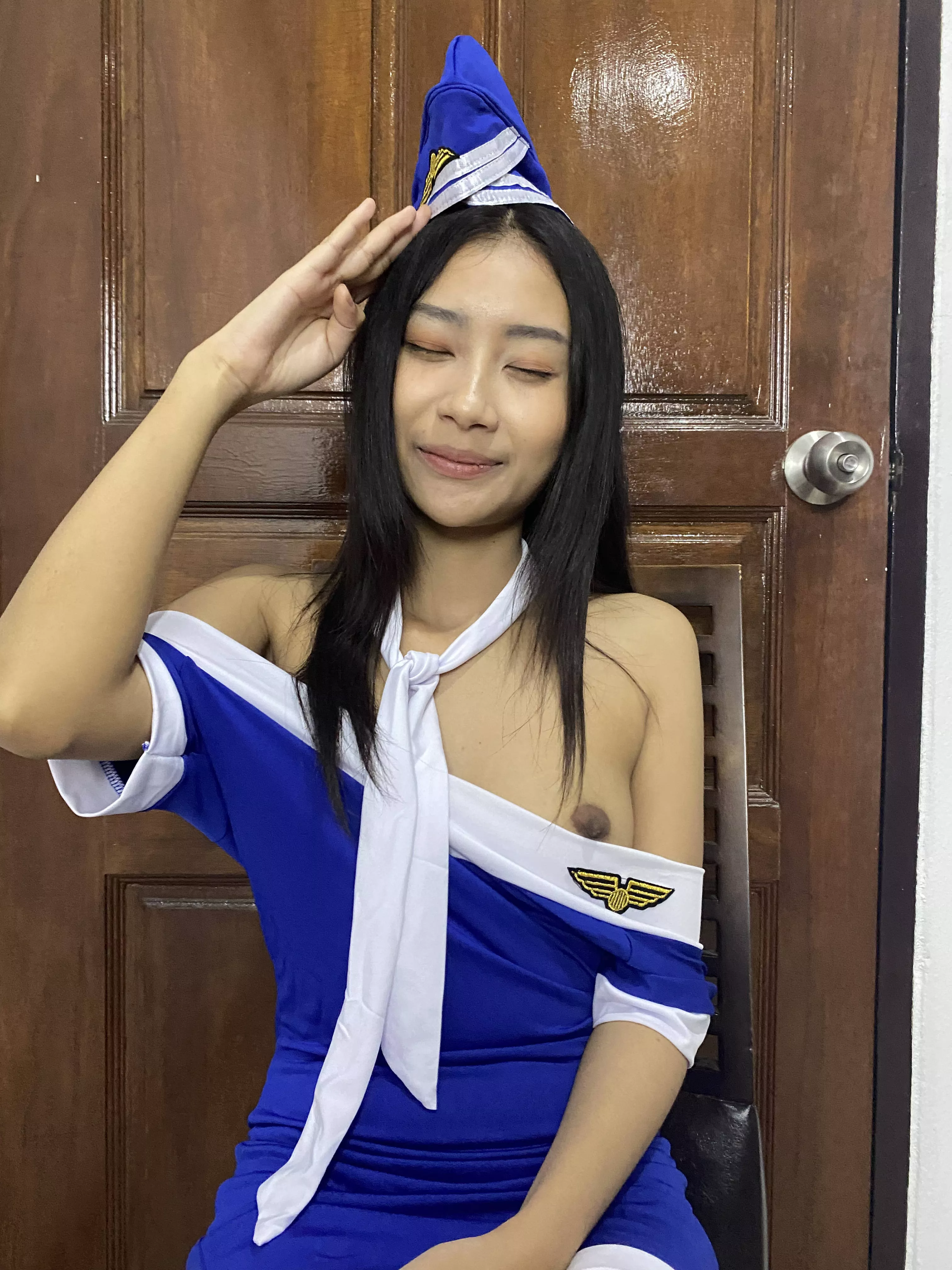Naughty air hostess report for duty Naughty air hostess report for duty