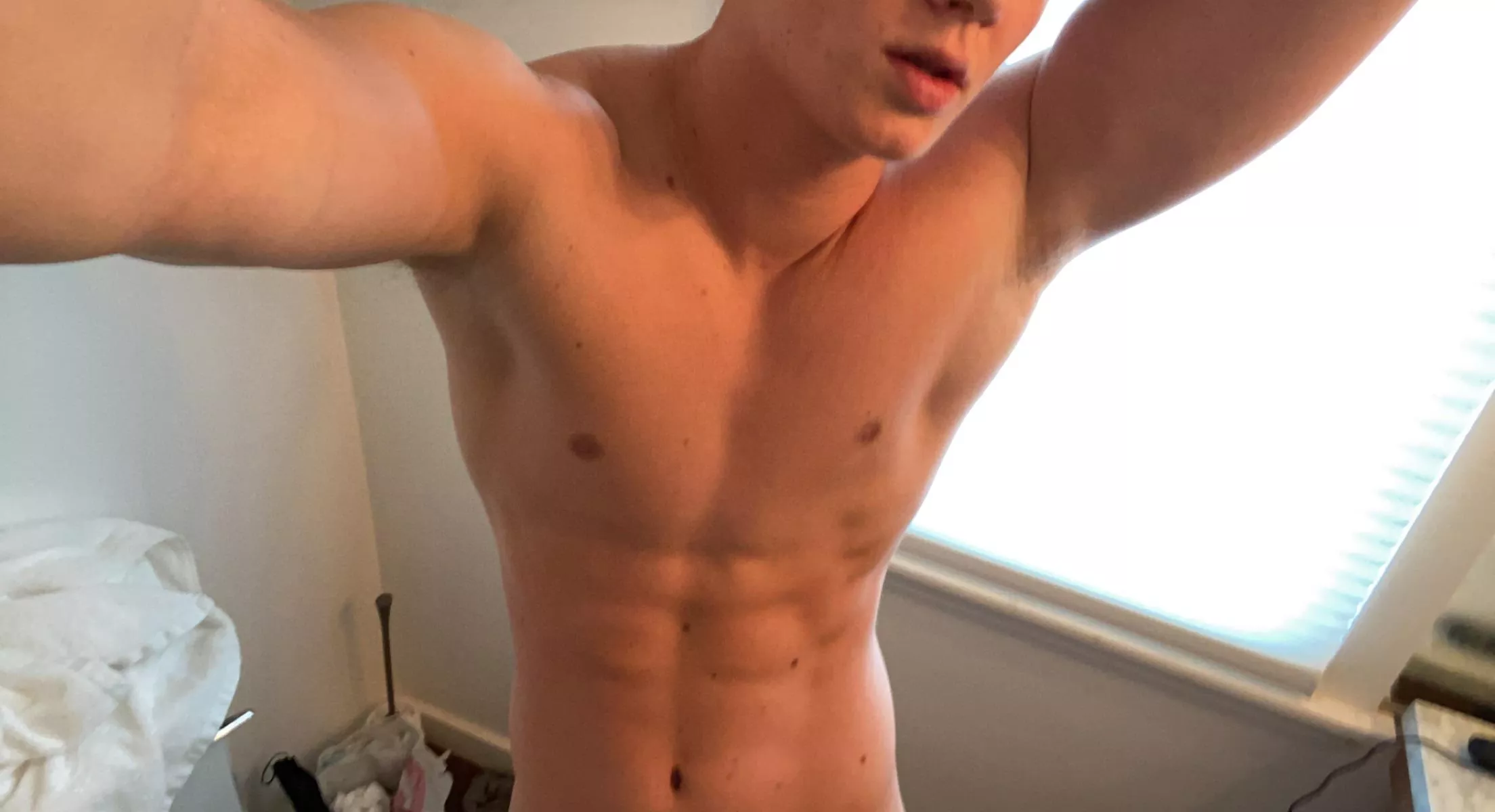 Need someone to lick my abs Need someone to lick my abs