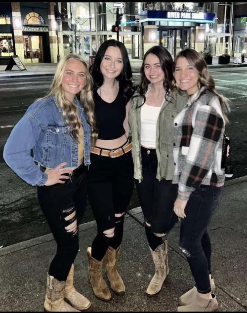 Night out for boot girls