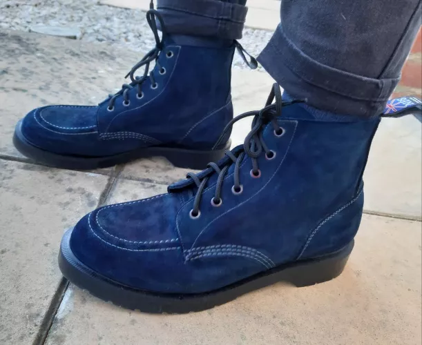 NPS Solovair Moc toe boots in suede that I just re dyed. They were camel before and hard to keep clean!