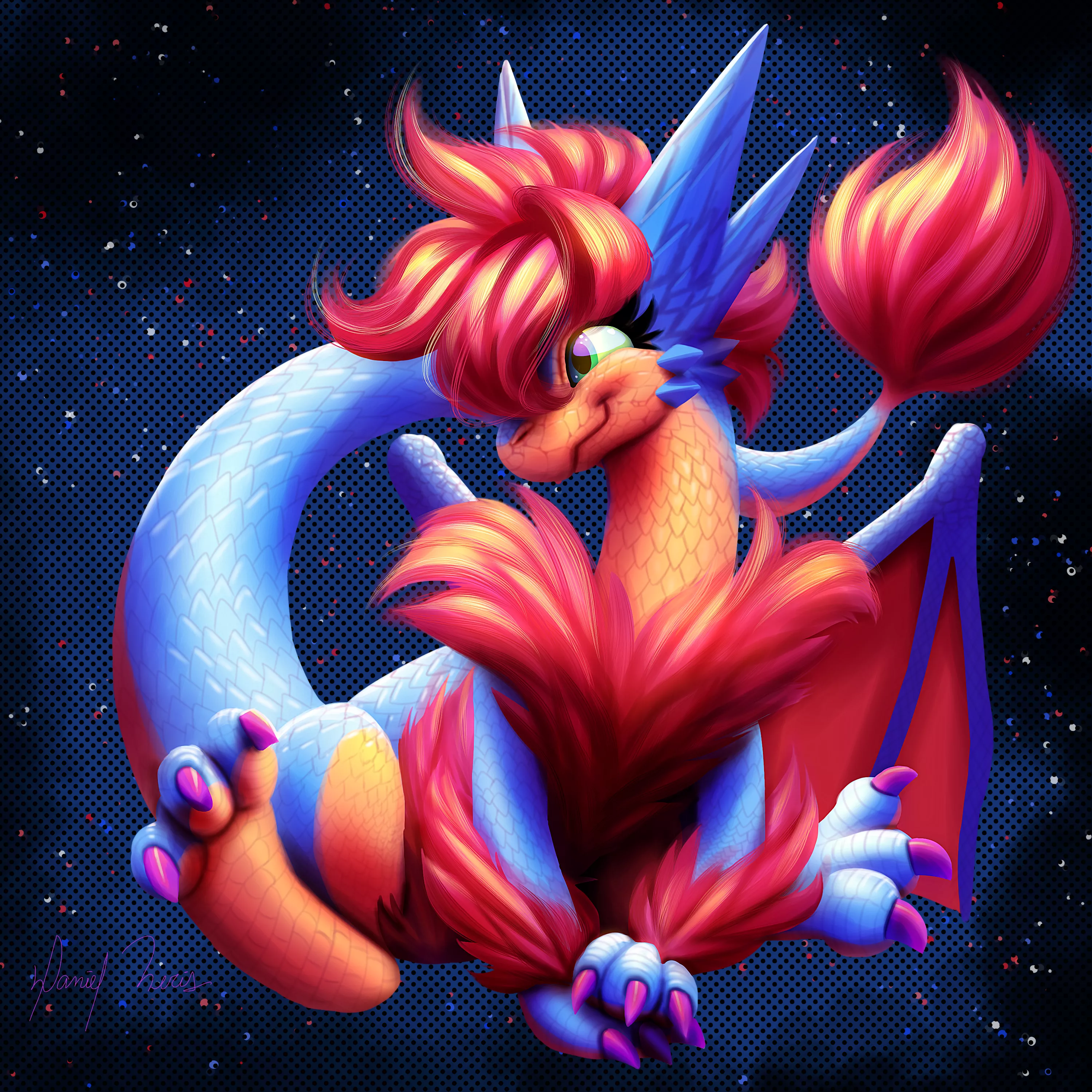 Practicing Dragon furries!! (art by me)