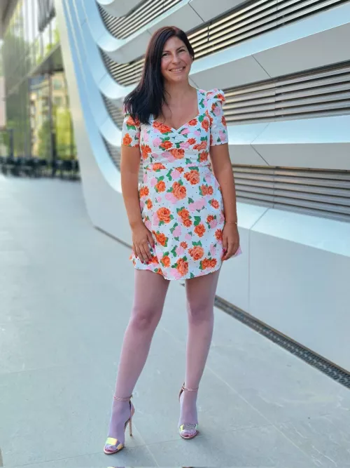 Pretty in white pantyhose