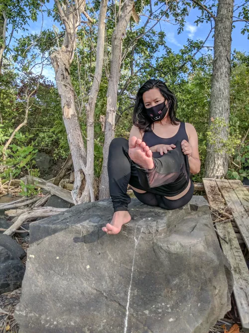 Putting my leggings on