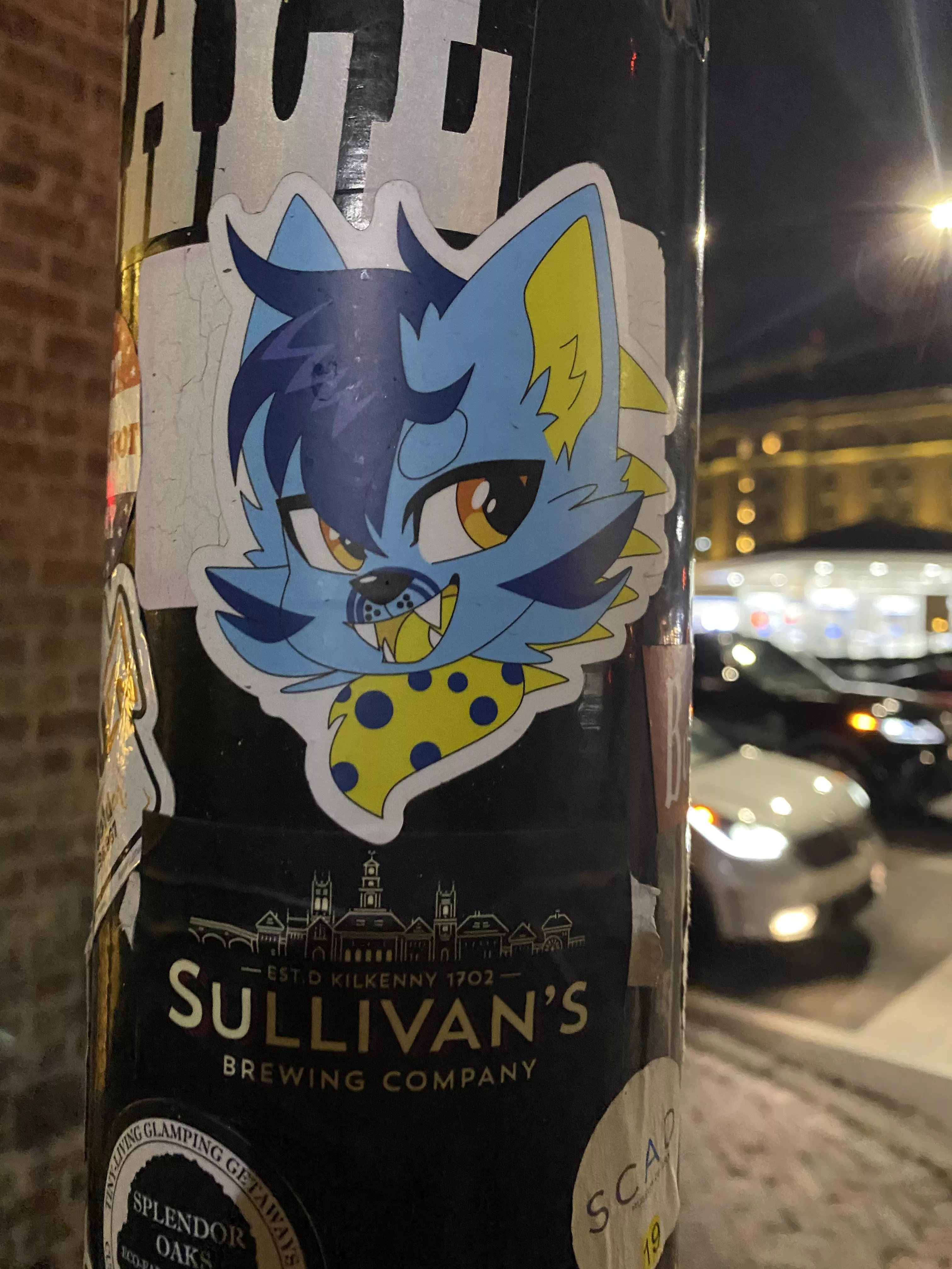 Random fursona sticker I found in Savanna, Georgia!
