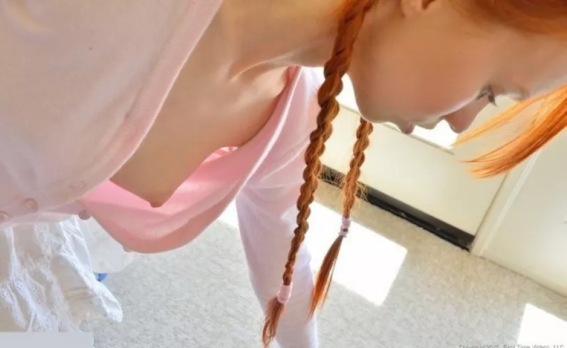 Red hair, pink nips