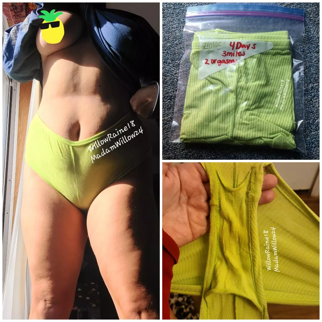 [SELLING]❗VERIFIED❗Ever wanted to know the seductive scent of my sweet, sweaty pussy? 🥵 Here's your chance! 😈 Grab these panties for only $60 💦😋 Includes: 4-day wear, 3 mile run, & 2 orgasms and FREE US shipping! 😘 AVAILABLE FOR I