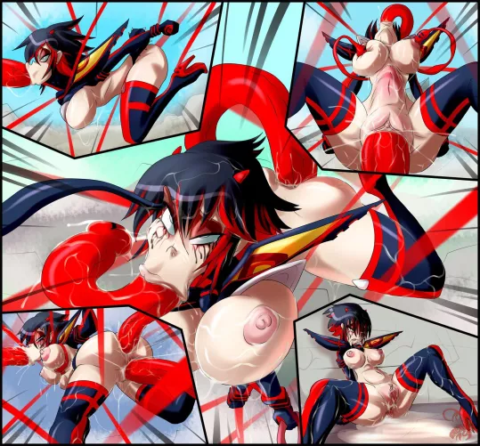 Senketsu taking advantage of Ryuko (cicada)