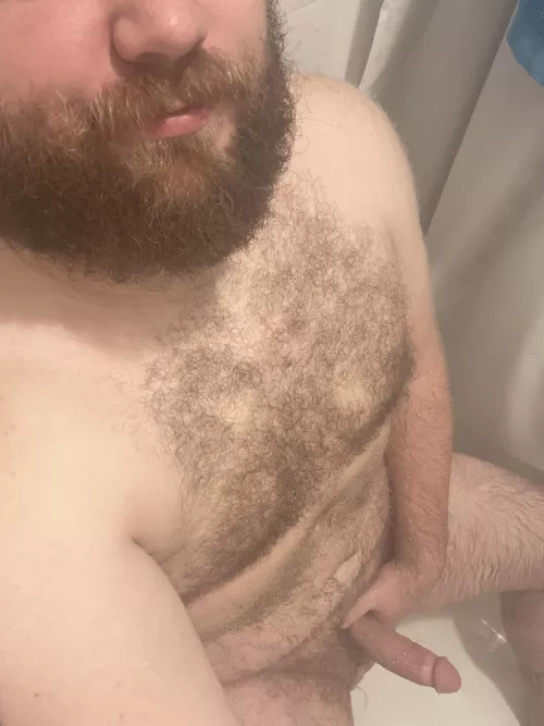 Shower beard and boner. Curious to what you think 😏