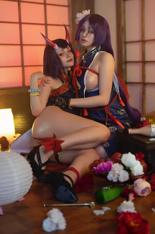 Shuten Douji (Alcoholy) Minamoto no Raikou (Shadory) Fate Grand Order