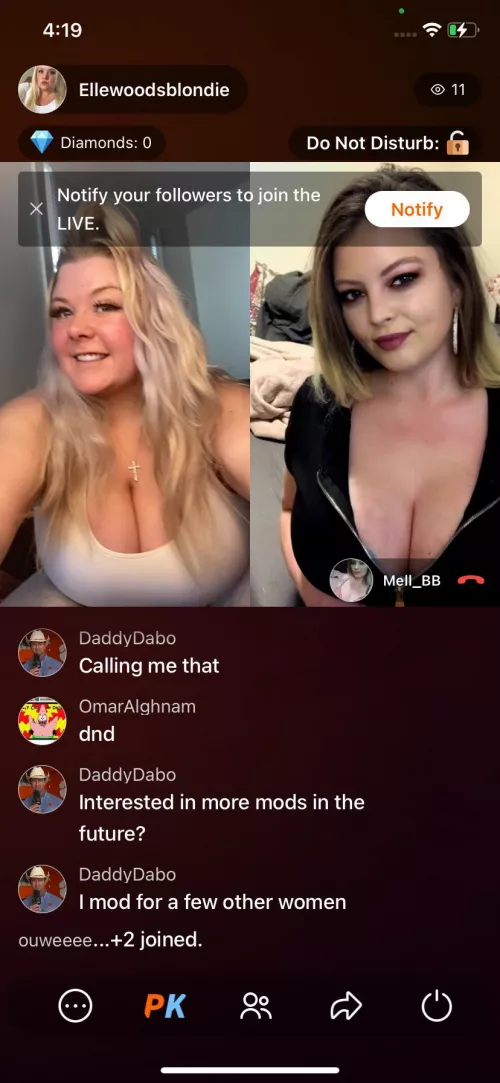 Side by side toy show 😍giant boobies inside