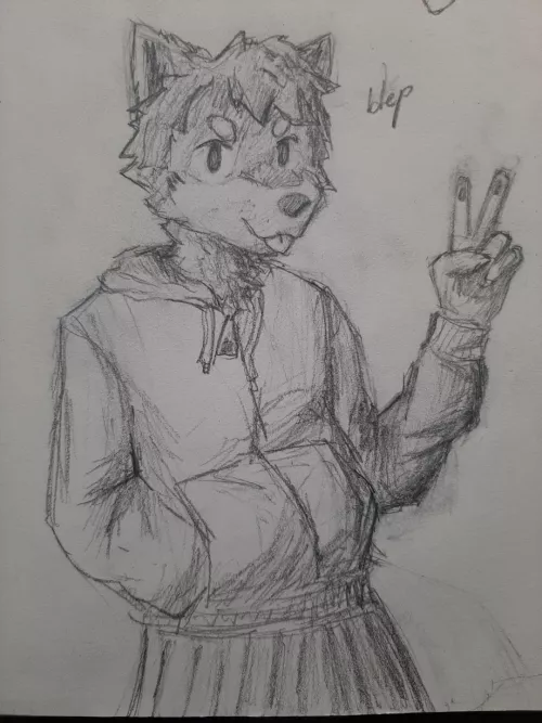 sketched my shibe fursonaa