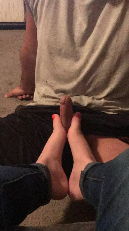 soft feet and a hard cock