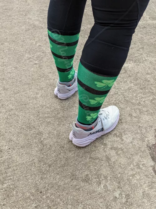 Someone is getting 🍀LUCKY🍀 today [Selling] Get my St. Patrick's Day race socks 🍀$17 (plus shipping)🍀 DM or KIK M3GNIFIC3NT
