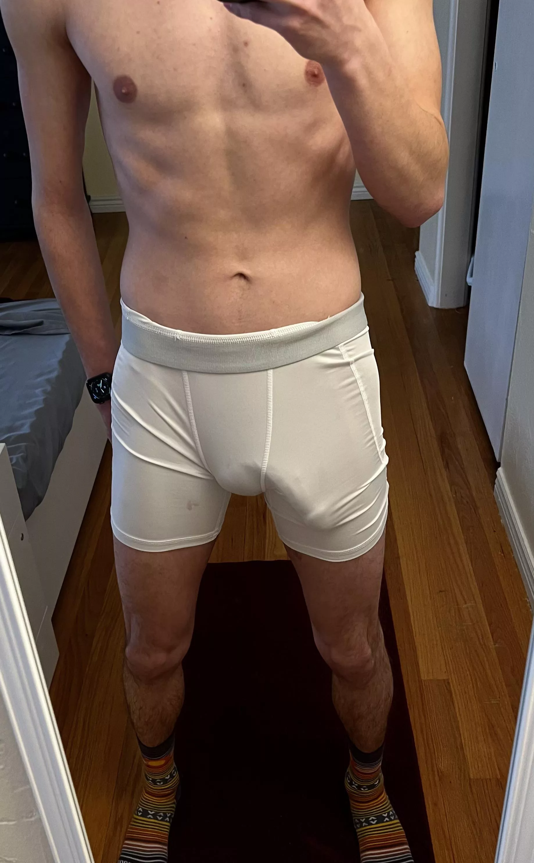 Sometimes I run in only compression shorts😳