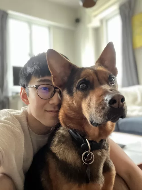 Spending my time with my bestie. 🐕❤️