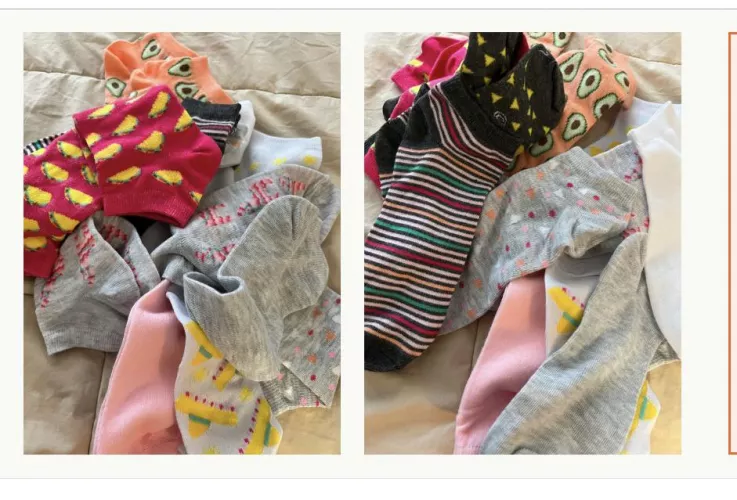 Super cute taco Mexican theme socks ready to wear by Puerto Rican young female with strong scent!!! DM in how to purchase!!!!