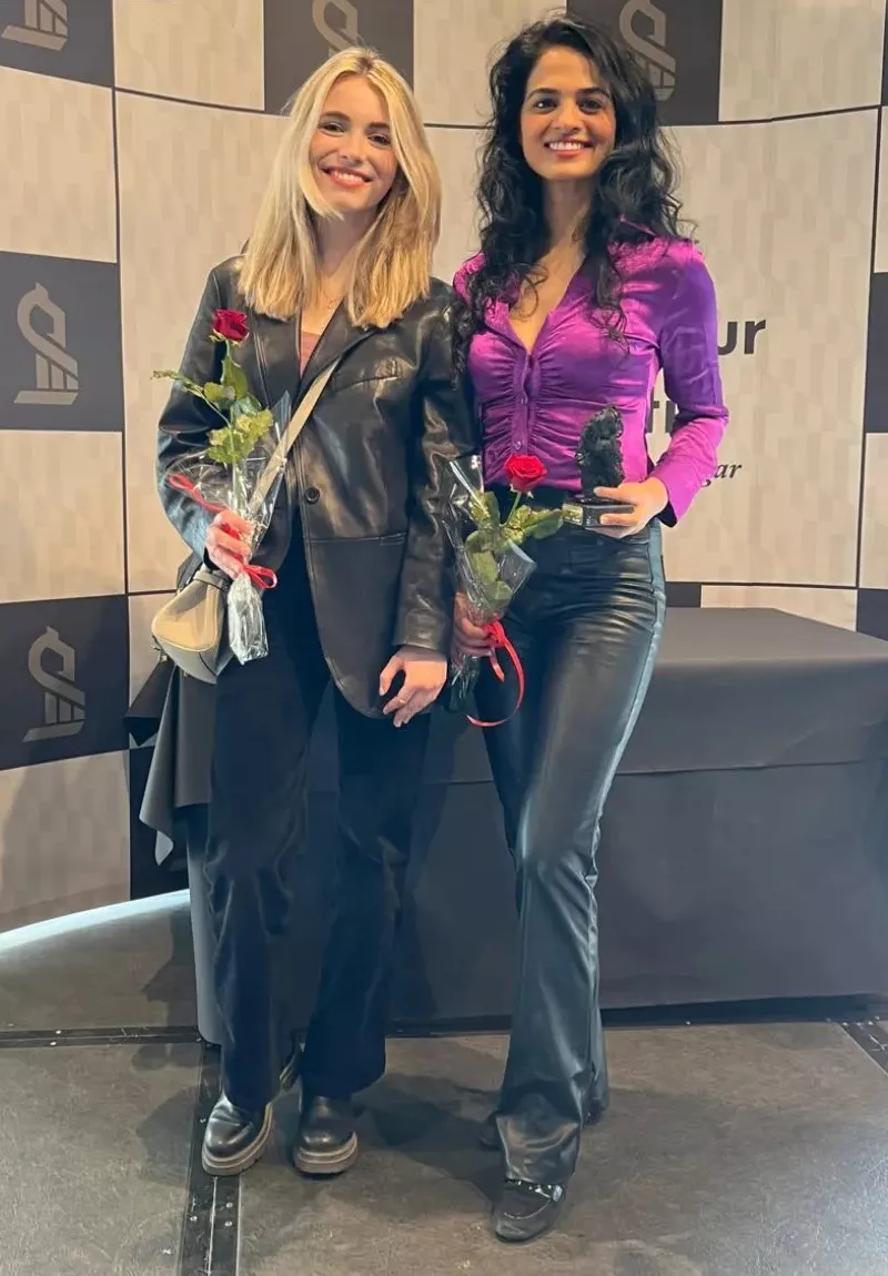 Tania Sachdev with Anna Cramling after Finishing the Reykjavik Chess Open 2022