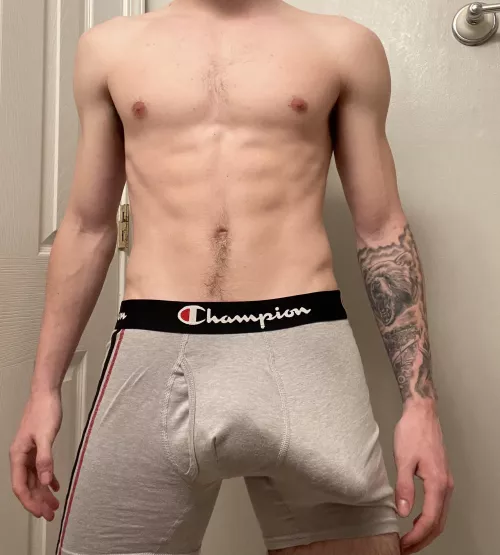 The bulge of a champion😏😈