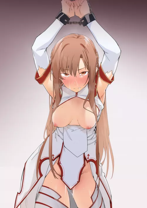 The famous Asuna chained and helpless