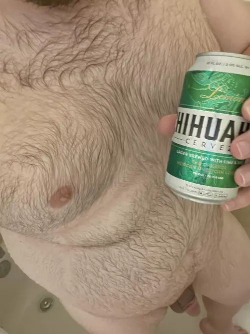 They say shower beer will put hair on your chest