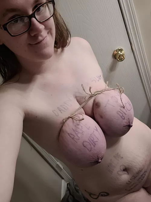 Tying them tighter day by day! Going to go out in public bound like this 🤤 [F]