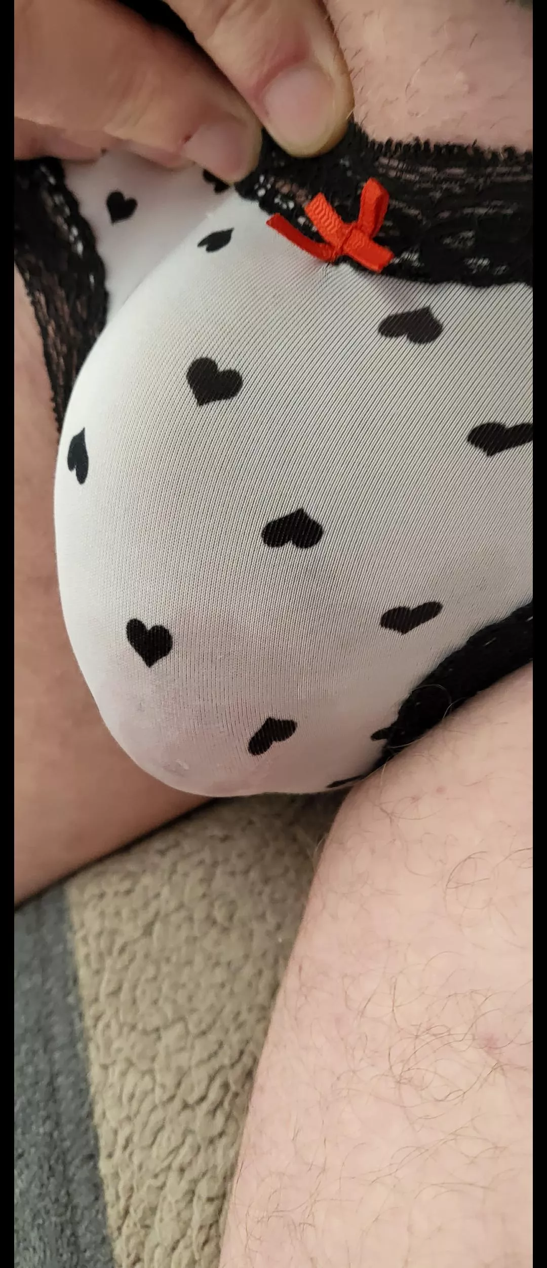 Under my robe!! Wife in next room! 😜