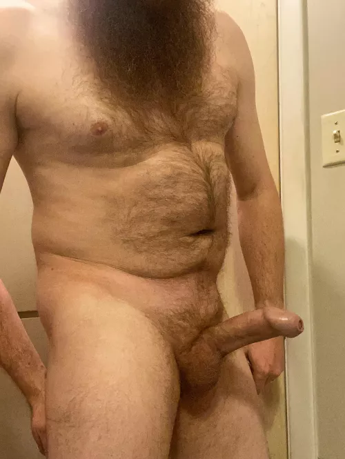 Untrimmed beard and boner