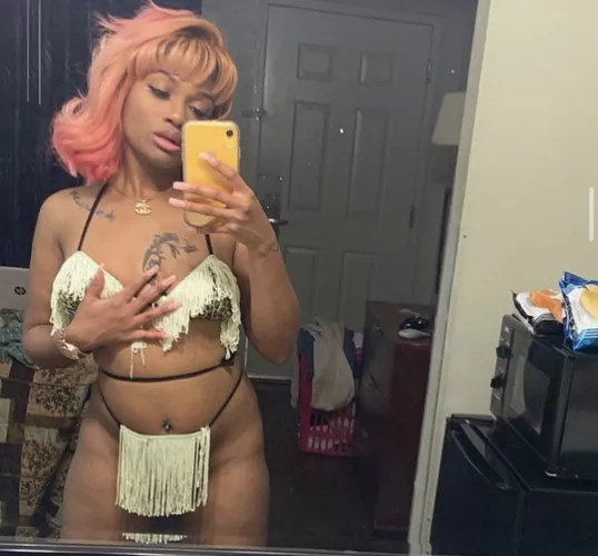 up early for a degenerate n***** mom in my favorite African style bikini 🥰 KIK// FineAssSub