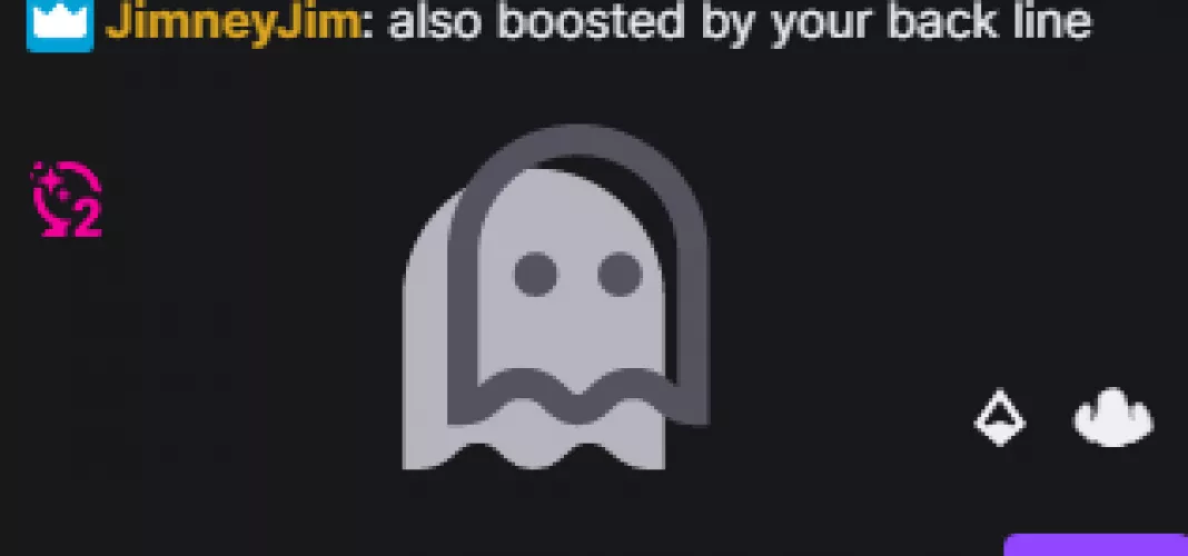 What does it mean when I get this in my chat box?