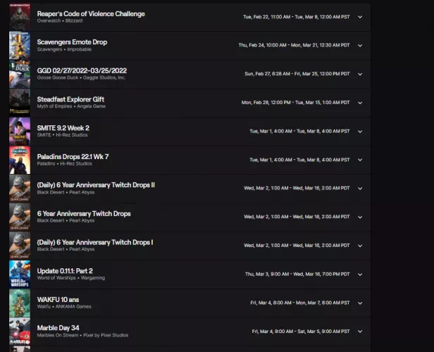 When i go to see what drops i can stream, i can only stream not so popular games. But other people can stream fortnite with drops enabled. Here are some games that i can stream with drops on. Can someone explain?