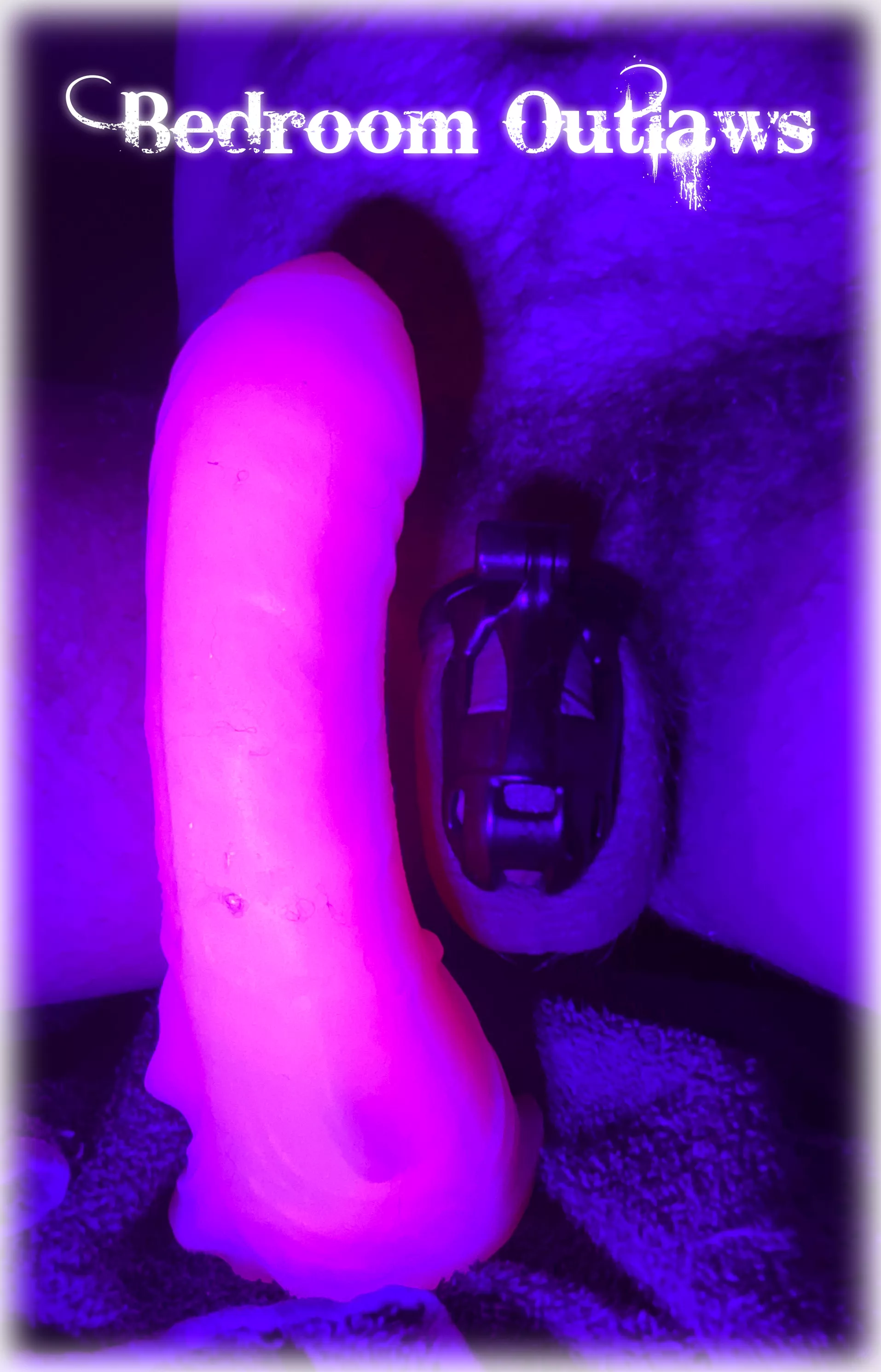 When I'm away for my business trips, I keep him locked up and allow him to play with our toys as long as he sends me NSFW photos 😈🖤