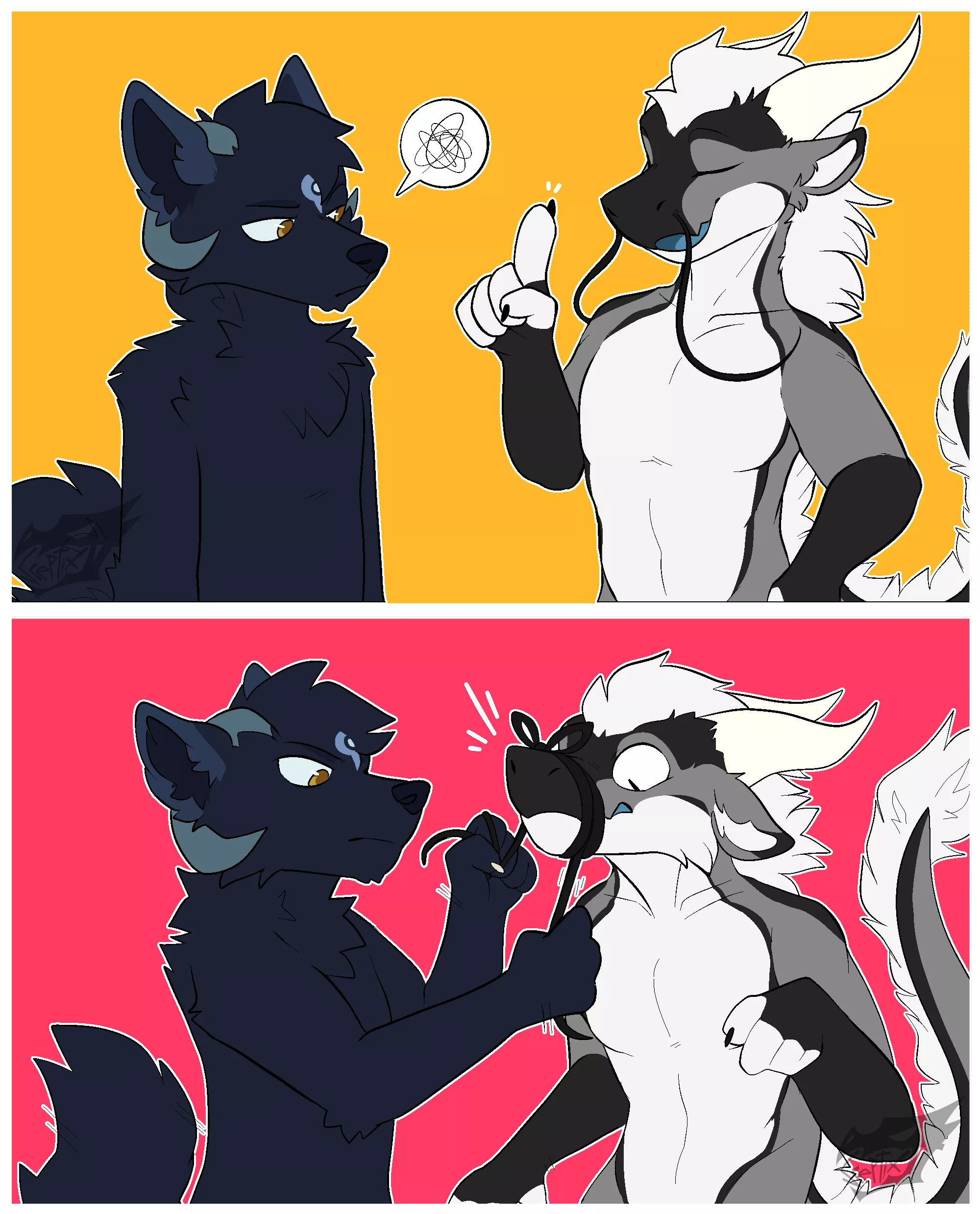 when ur noodle derg won't shut up (art by me!)