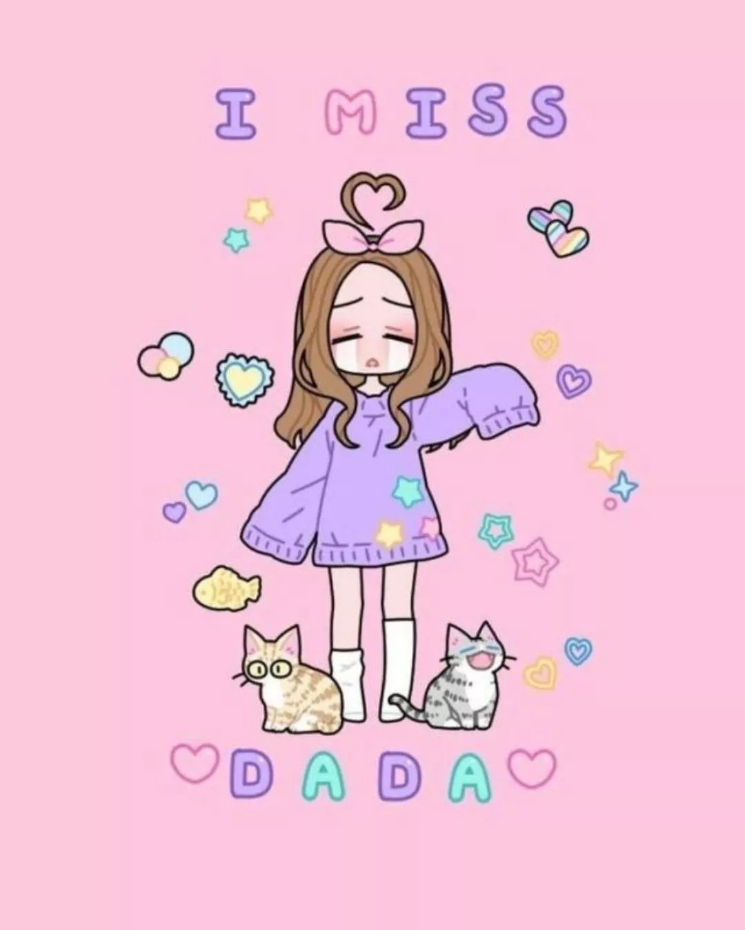 When you haven't seen your daddy in forever 🥺💔 Just gotta cuddle stuffies and do your best