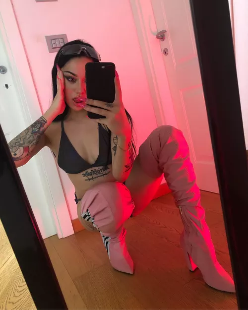 Who's gonna be the lucky tongue that gets to clean my boots? [domme]