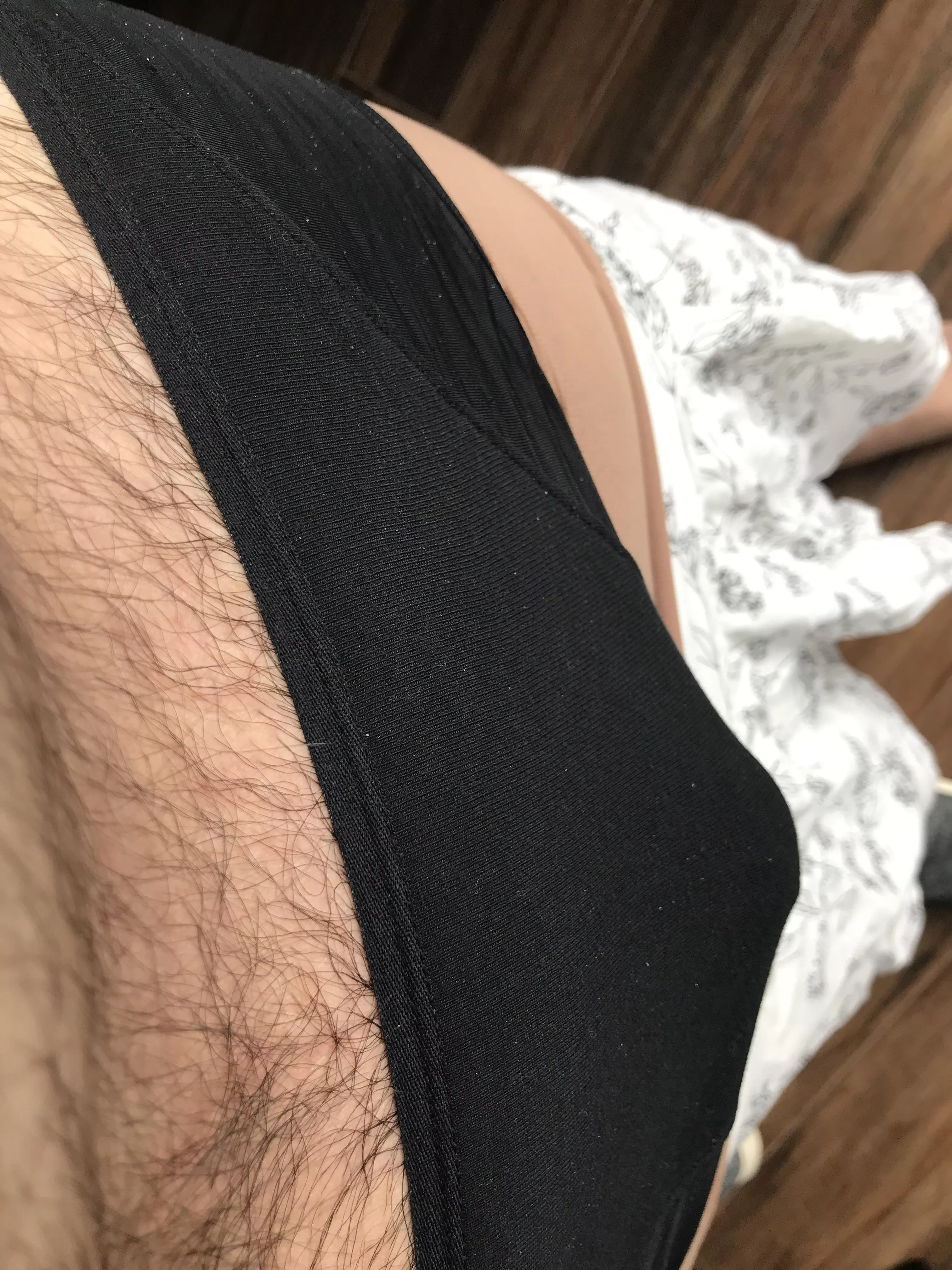 Wife’s panties. Skirt and pantyhose too