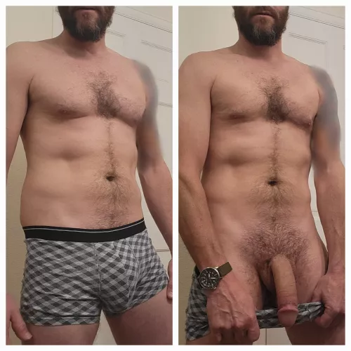 With the bulge, or in the buff? (40s)