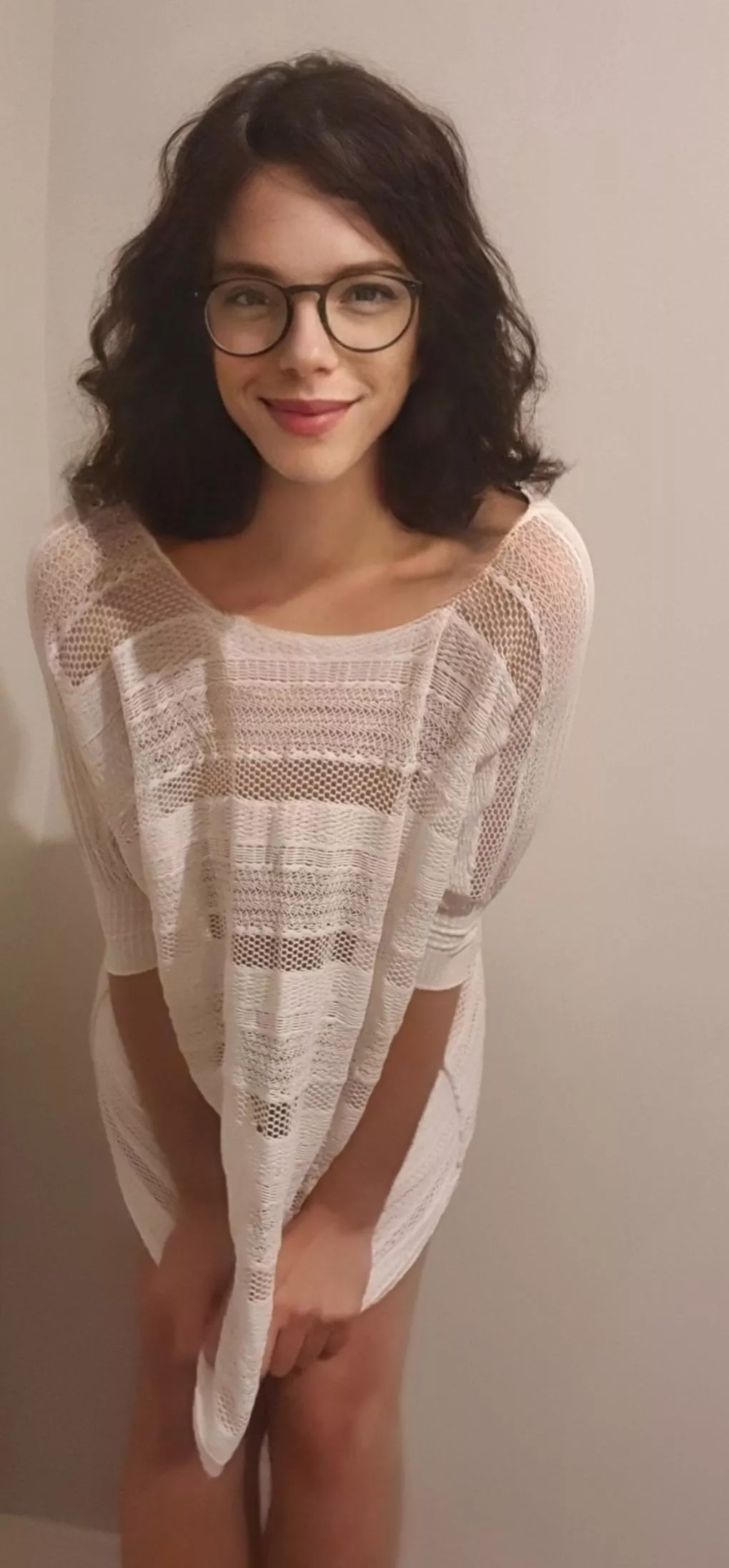 Would you like to see how big I am under that cute and innocent dress? 😈