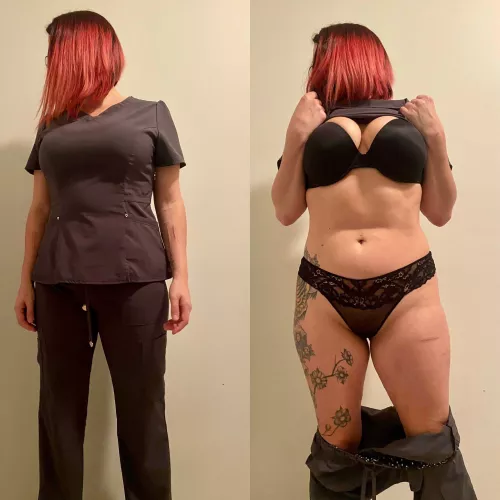 You never know what a nurse is hiding under those scrubs!