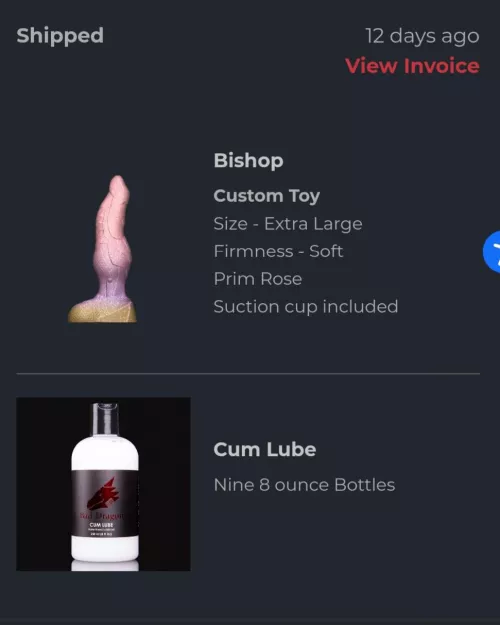 12 days to make and ship my bishop. I'm impressed!