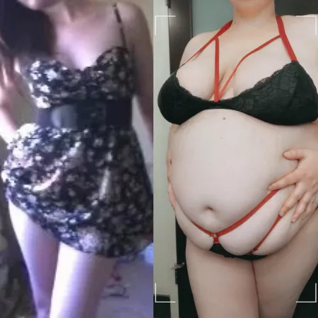 128 vs 260 😳 I went from a B cup to a G cup, and I love it 🥰