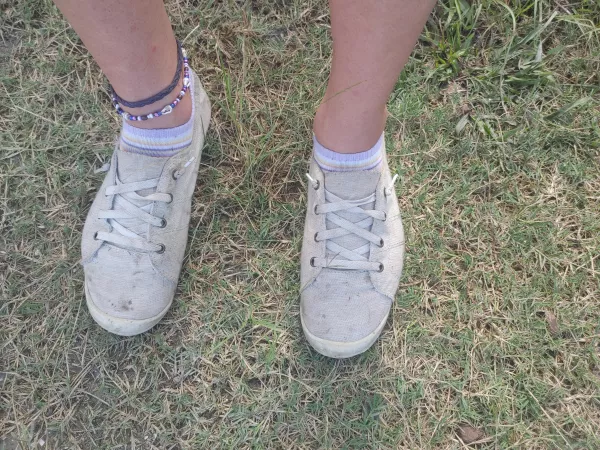 1st day of Rebel Rock fest before going in. Will my shoes survive? Stay tuned for updates