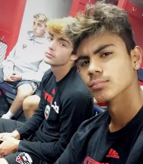 1st game back with my team since getting a red card! (Sad-looking blonde boy was dropped so I could start 🤣🤣🤣)