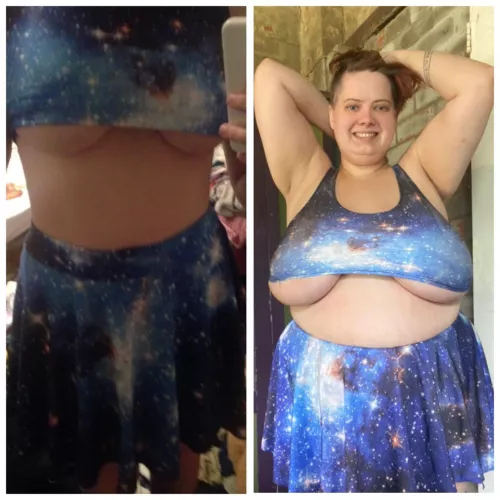 2017 vs Today! I finally found the skirt so had to remake it!