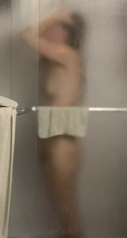 34 yo MILF wifey. Would you join her in the shower? What do you want to see?