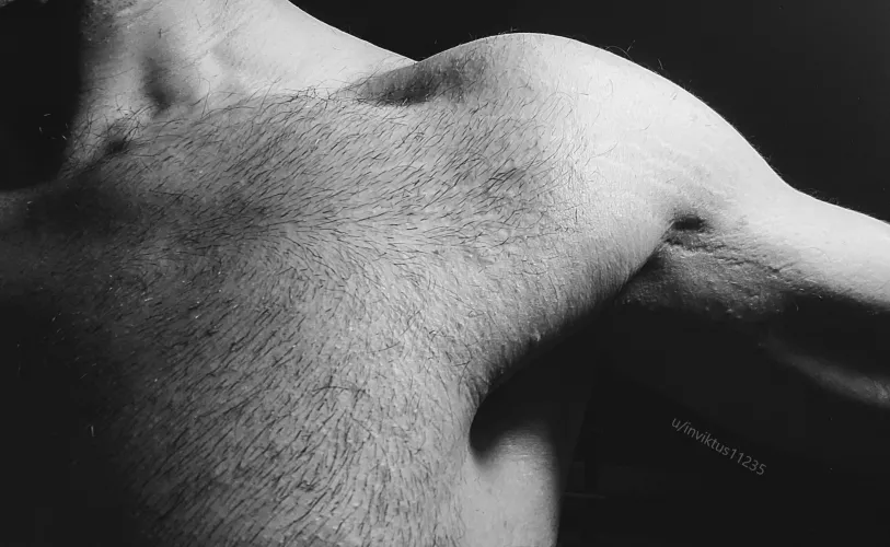 A nook to nest a woman-sized shoulder, and a chest to rest a woman-sized head.