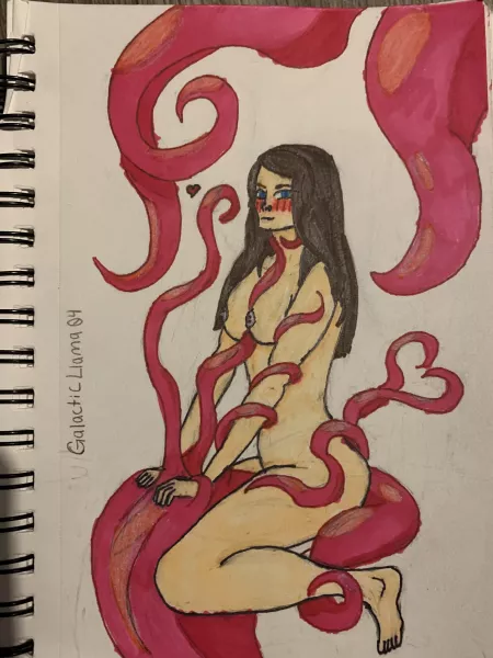 About to be absolutely loved by these tentacles!!!~ (Original) [Female]
