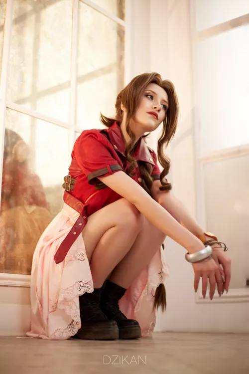 Aeris Gainsborough cosplay photoshoot by Dzikan (FFVII)